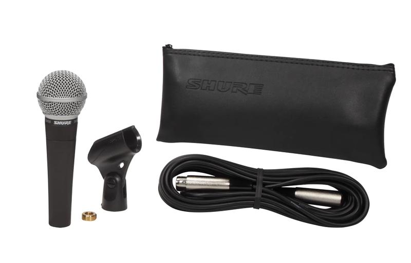 Microfone Shure SM58 - Dinâmico XLR com Cabo e Bolsa de 7,6m